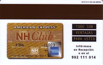 Hotel Keycard NH Hotels Generic Back