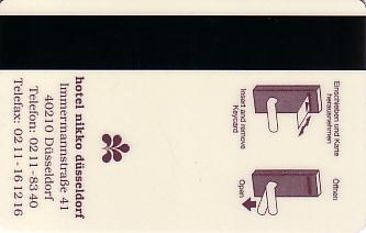Hotel Keycard Nikko Duesseldorf Germany Back
