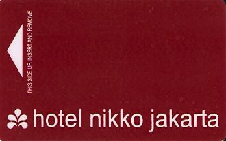 Hotel Keycard Nikko Jakarta Indonesia Front