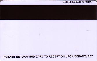 Hotel Keycard Nikko Jakarta Indonesia Back