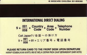 Hotel Keycard Nikko Jakarta Indonesia Back