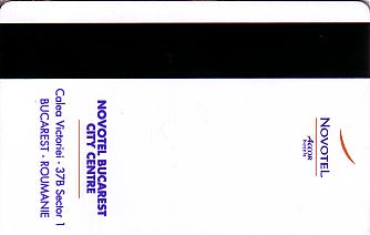 Hotel Keycard Novotel Bucharest Romania Back