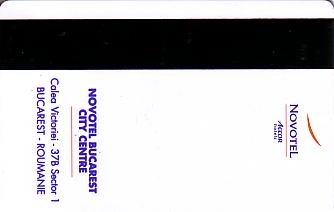 Hotel Keycard Novotel Bucharest Romania Back