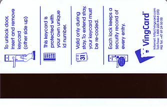 Hotel Keycard Novotel  Luxembourg Back