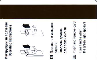 Hotel Keycard Novotel Plovdiv Bulgaria Back