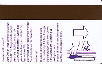 Hotel Keycard Park inn  Berlin Germany Back