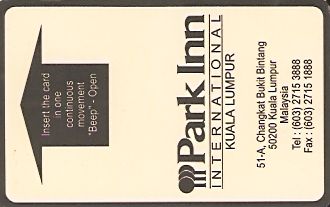 Hotel Keycard Park inn  Kuala Lumpur Malaysia Front