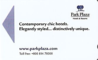 Hotel Keycard Park plaza Generic Front