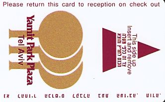 Hotel Keycard Park plaza Tel Aviv Israel Front