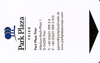 Hotel Keycard Park plaza Trier Germany Front