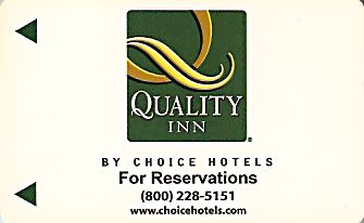 Hotel Keycard Quality Inn & Suites Generic Front