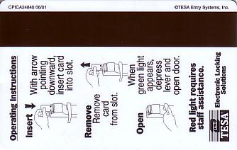Hotel Keycard Quality Inn & Suites Generic Back