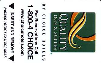 Hotel Keycard Quality Inn & Suites Generic Front