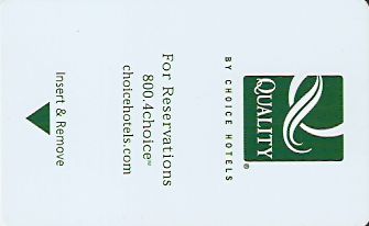 Hotel Keycard Quality Inn & Suites Generic Front