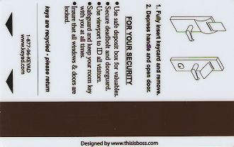Hotel Keycard Quality Inn & Suites Generic Back