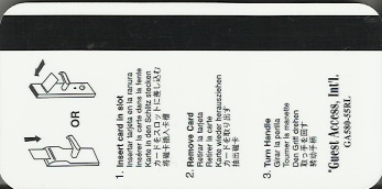 Hotel Keycard Radisson Generic Back