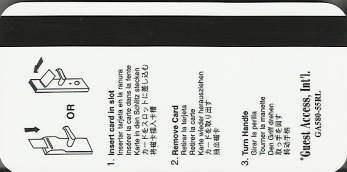 Hotel Keycard Radisson Generic Back