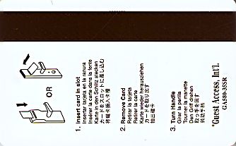Hotel Keycard Radisson Generic Back