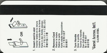 Hotel Keycard Radisson Generic Back