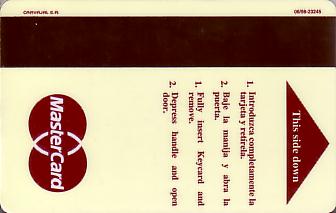 Hotel Keycard Radisson Bogota Colombia Back