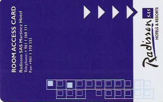 Hotel Keycard Radisson Beirut Lebanon Front
