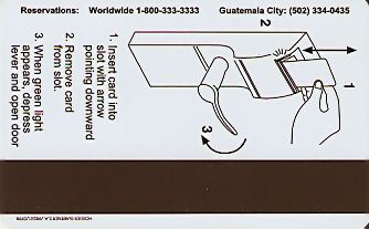 Hotel Keycard Radisson  Guatemala Back