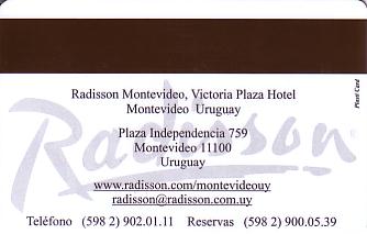 Hotel Keycard Radisson Montevideo Uruguay Back