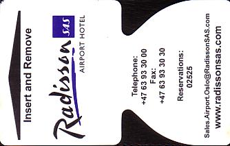 Hotel Keycard Radisson Oslo Norway Front