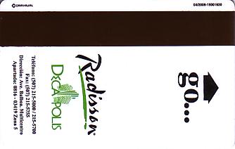 Hotel Keycard Radisson  Panama Back