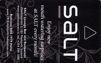 Hotel Keycard Radisson Reykjavik Iceland Front