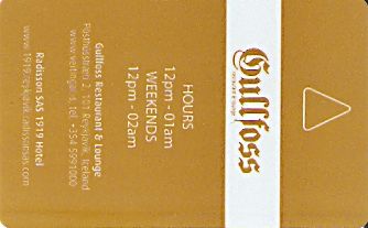 Hotel Keycard Radisson Reykjavik Iceland Front