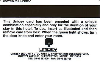 Hotel Keycard Radisson Riga Latvia Back