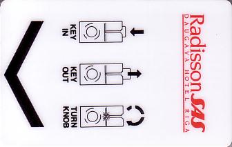 Hotel Keycard Radisson Riga Latvia Front