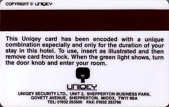 Hotel Keycard Radisson Riga Latvia Back