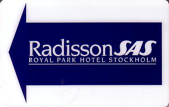 Hotel Keycard Radisson Stockholm Sweden Front