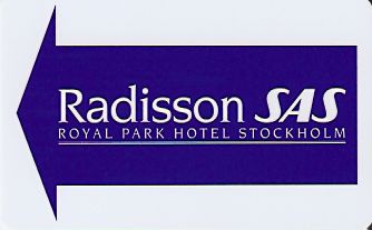 Hotel Keycard Radisson Stockholm Sweden Front