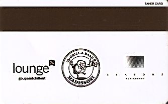 Hotel Keycard Radisson Tallinn Estonia Back