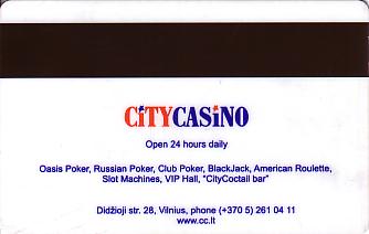 Hotel Keycard Radisson Vilnius Lithuania Back
