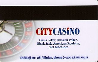 Hotel Keycard Radisson Vilnius Lithuania Back
