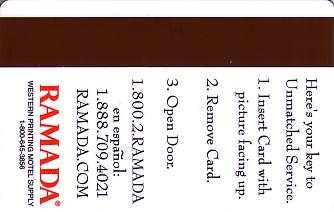 Hotel Keycard Ramada Generic Back
