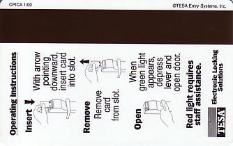 Hotel Keycard Ramada Generic Back