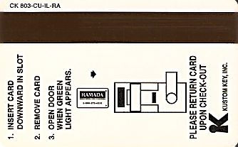 Hotel Keycard Ramada Generic Back