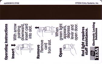 Hotel Keycard Ramada Generic Back