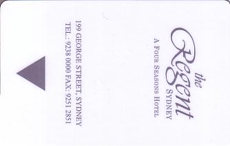Hotel Keycard The Regent Sydney Australia Front