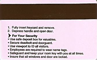 Hotel Keycard Renaissance Generic Back