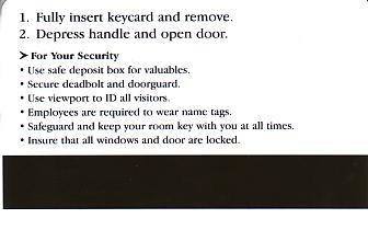 Hotel Keycard Renaissance Generic Back