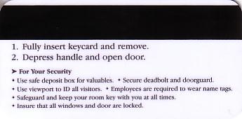 Hotel Keycard Renaissance Generic Back