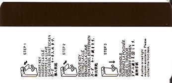 Hotel Keycard Renaissance Generic Back
