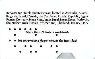 Hotel Keycard Renaissance Generic Back