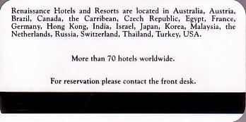 Hotel Keycard Renaissance Generic Back
